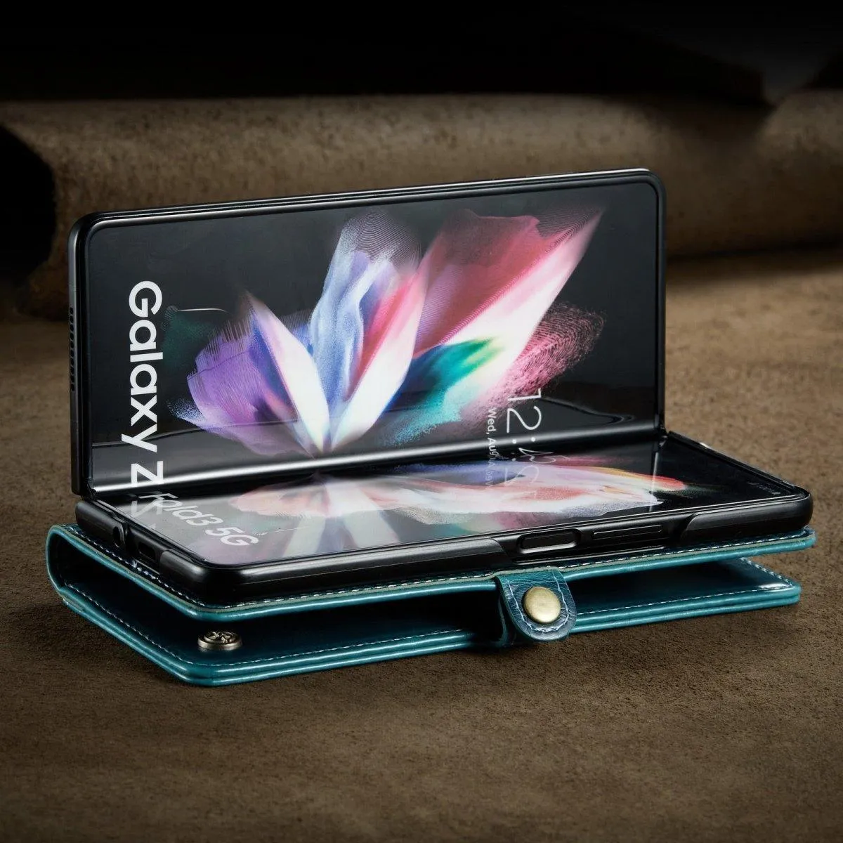 Divina Magnetic Leather Wallet Case for Galaxy Z Fold 3
