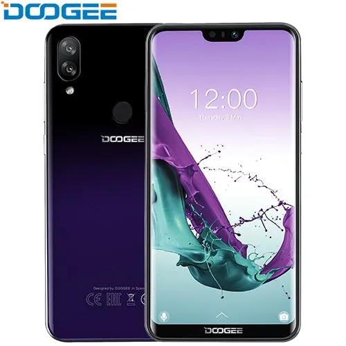 DOOGEE N10 cep Telefonu Octa-çekirdek 3GB RAM 32GB ROM 5.84 inç FHD   19:9 Ekran 16.0MP ön Kamera 3360mAh Android 8.1 4G LTE 2019