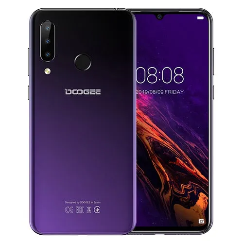 DOOGEE N20 Mobilephone Fingerprint 6.3inch FHD  Display 16MP Triple Back Camera 64GB 4GB MT6763 Octa Core 4350mAh Cellphone LTE