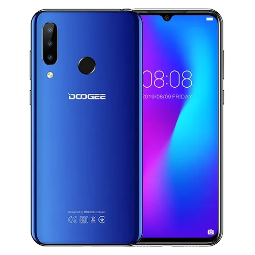 DOOGEE N20 Mobilephone Fingerprint 6.3inch FHD  Display 16MP Triple Back Camera 64GB 4GB MT6763 Octa Core 4350mAh Cellphone LTE