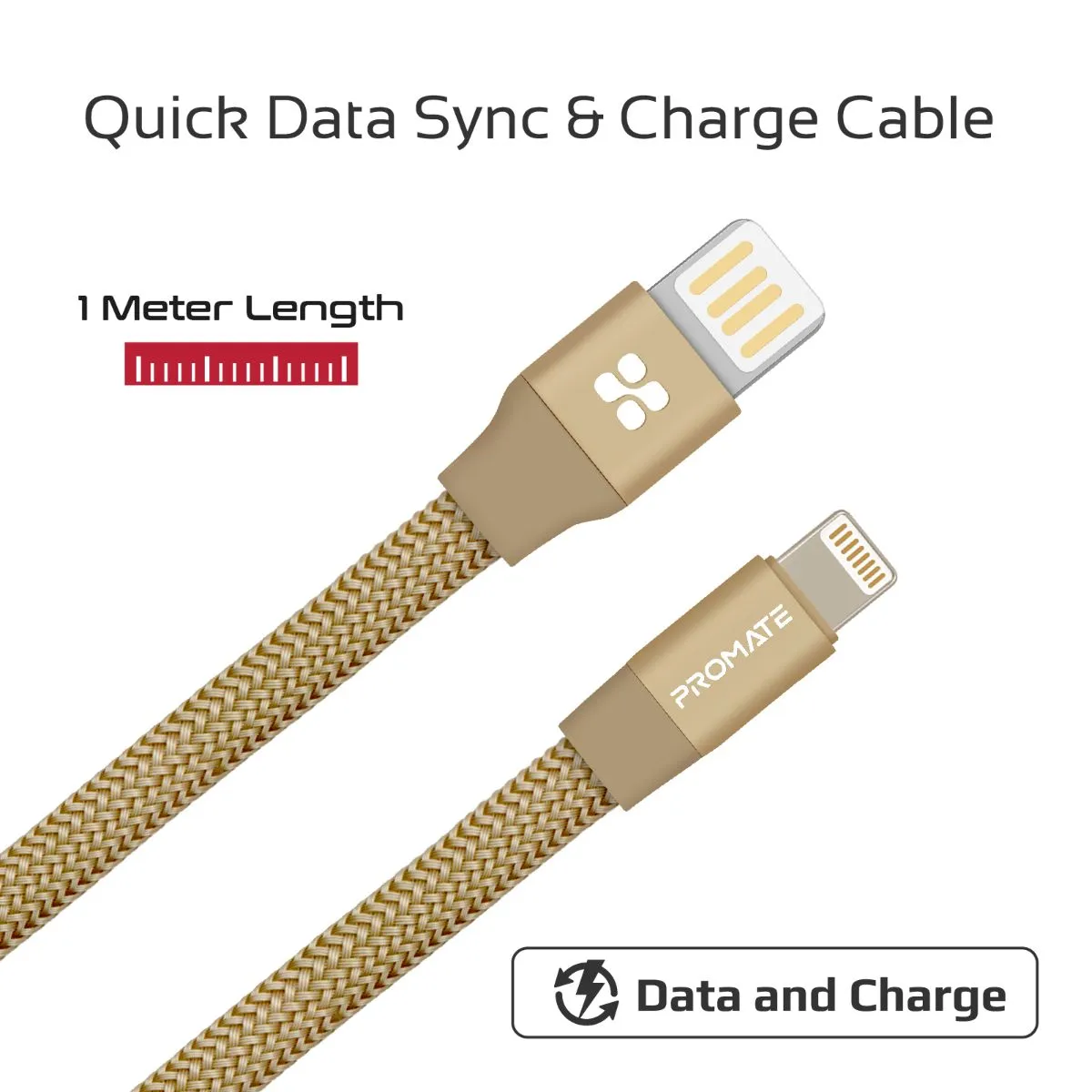 Durable Aluminium Alloy Auto-Rolling Reversible USB-A to Lighting Cable with 2A Fast Charging