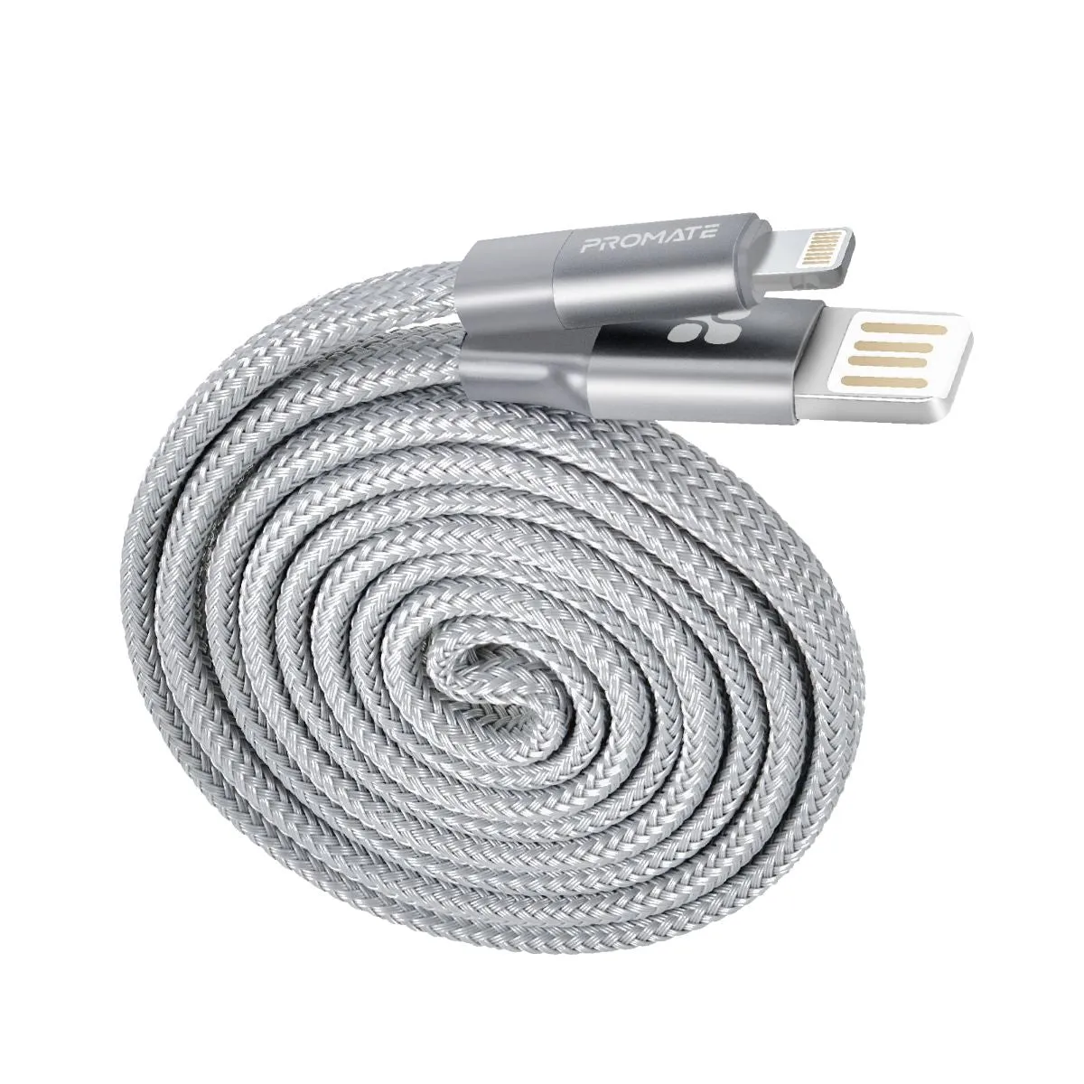 Durable Aluminium Alloy Auto-Rolling Reversible USB-A to Lighting Cable with 2A Fast Charging