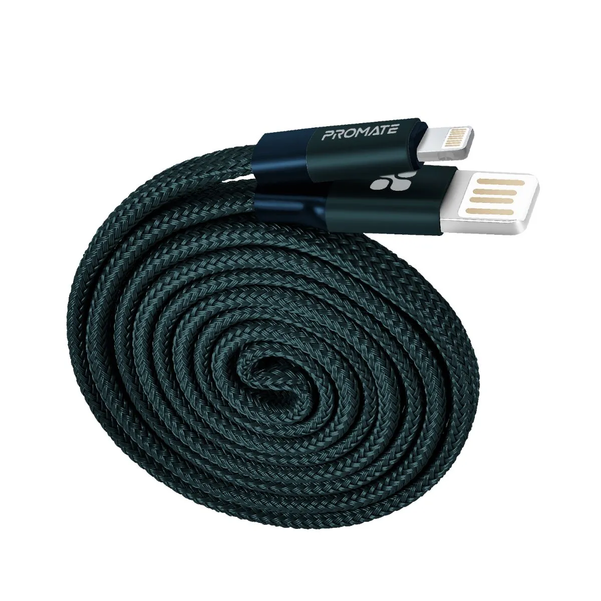 Durable Aluminium Alloy Auto-Rolling Reversible USB-A to Lighting Cable with 2A Fast Charging
