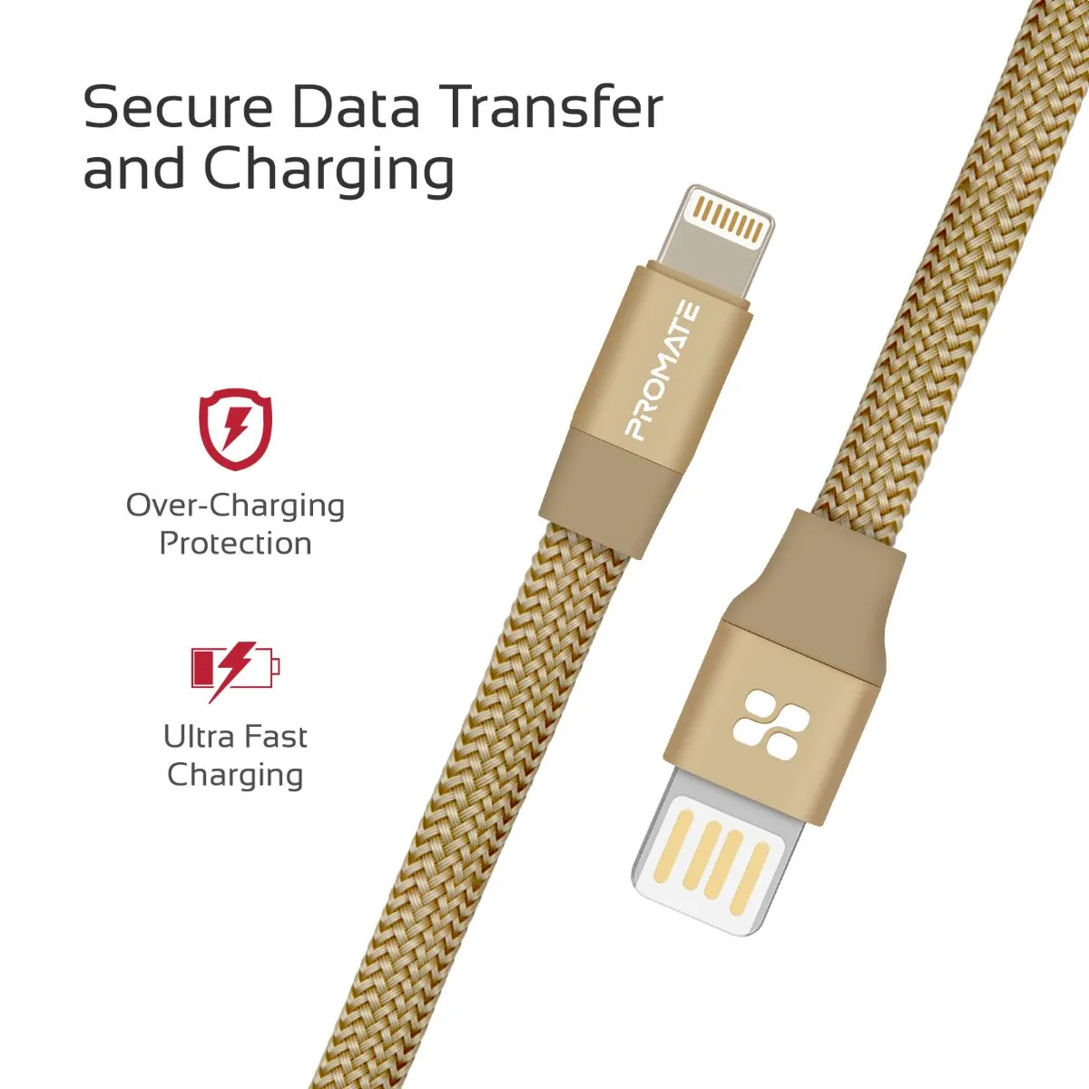 Durable Aluminium Alloy Auto-Rolling Reversible USB-A to Lighting Cable with 2A Fast Charging