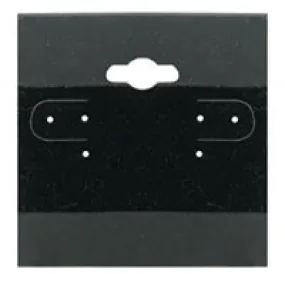 Earring Display Hang Cards Black Flocked 2 x 2 Inch (100 pcs)