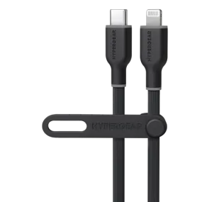 Flexi Pro USB-C to Lightning Soft-Touch Silicone Fast Charge Cable | 10ft | Black