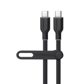 Flexi Pro USB-C to USB-C Soft-Touch Silicone Fast Charge Cable | 10ft | Black