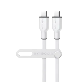Flexi Pro USB-C to USB-C Soft-Touch Silicone Fast Charge Cable | 10ft | White