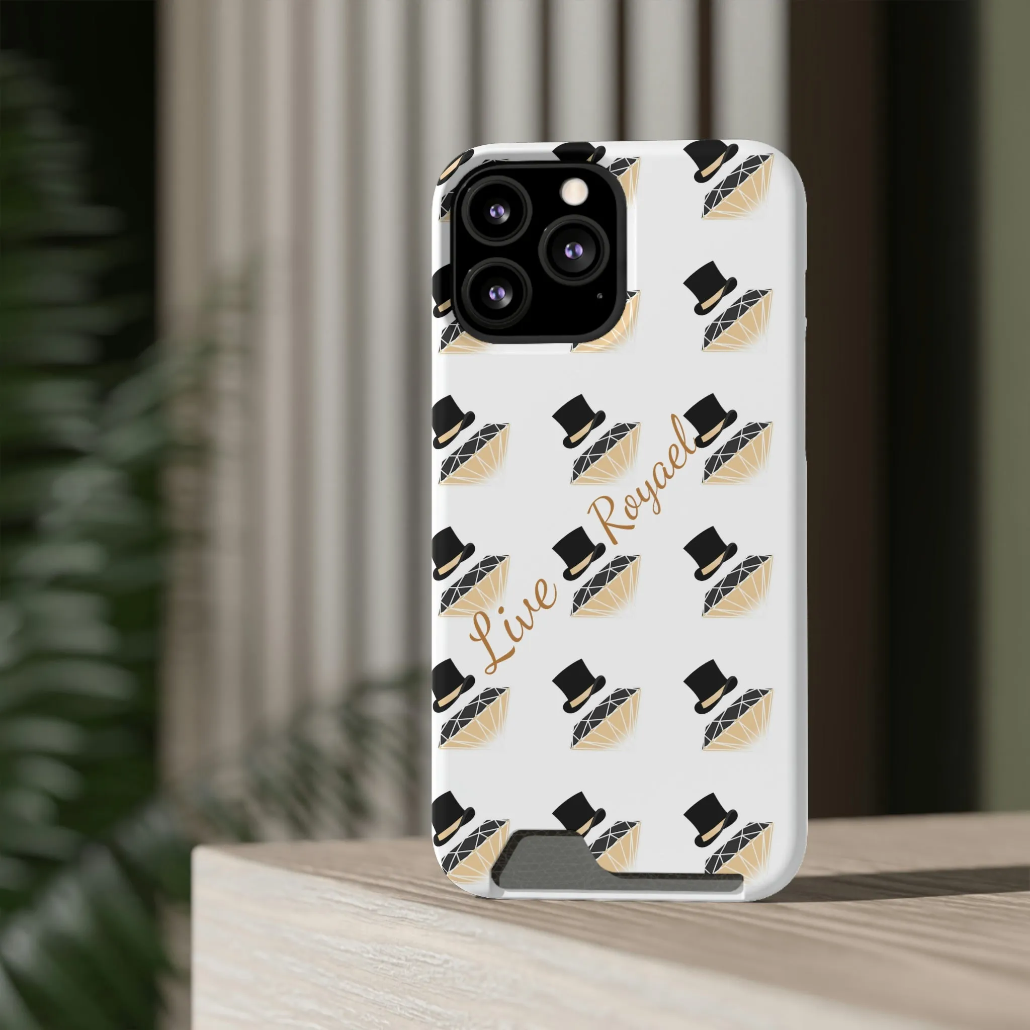 FootLights " Live Royael" Phone Case With Card Holder