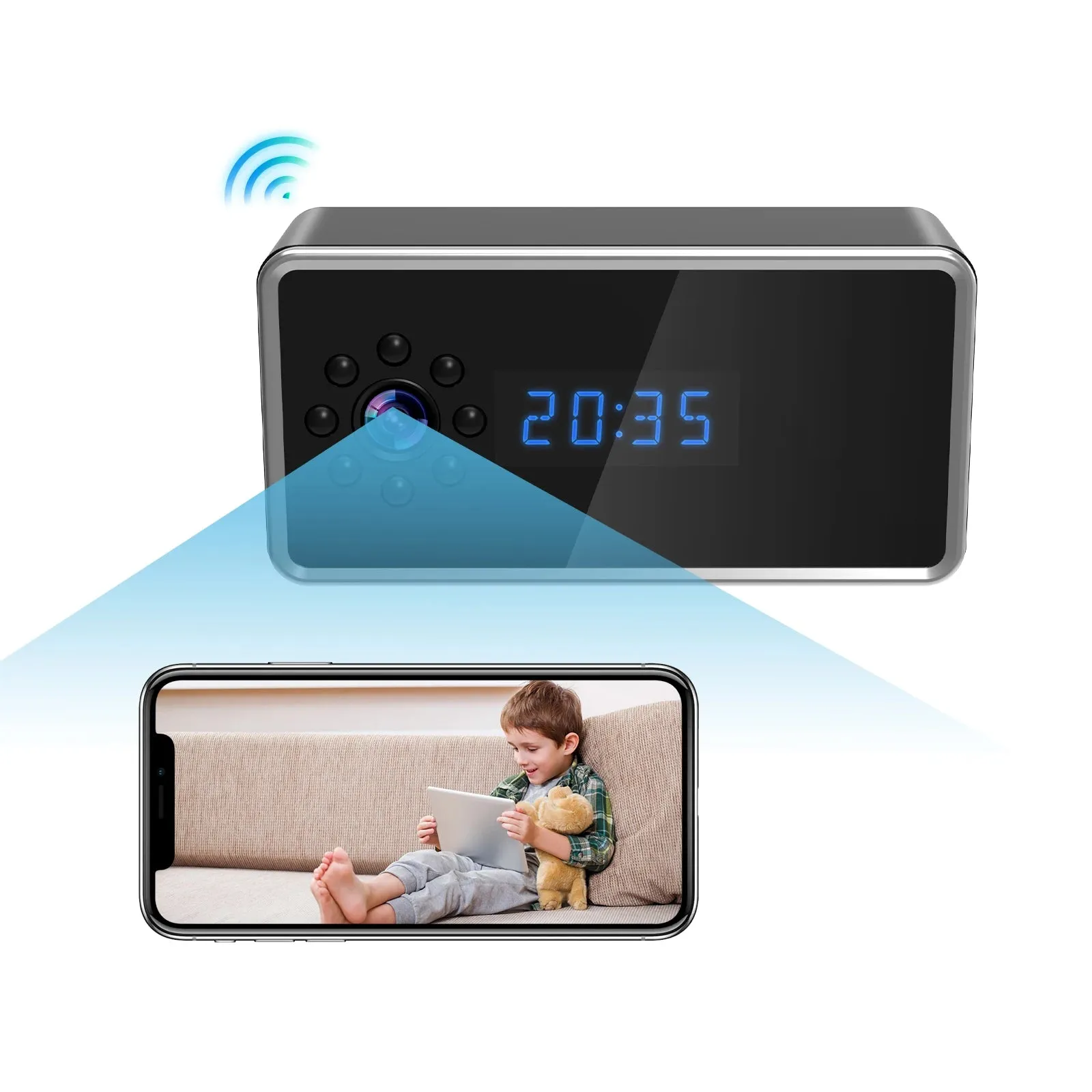 Full HD 4k Wifi Mini Clock Camera
