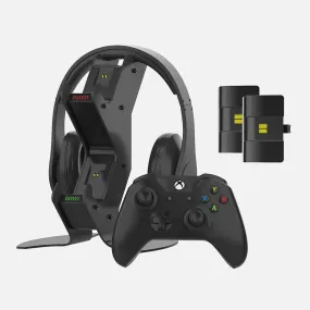 Gamepad Controller Charging Station Holder for Xbox One Metal Material Stable Design LED Charging Display Headphone Storage