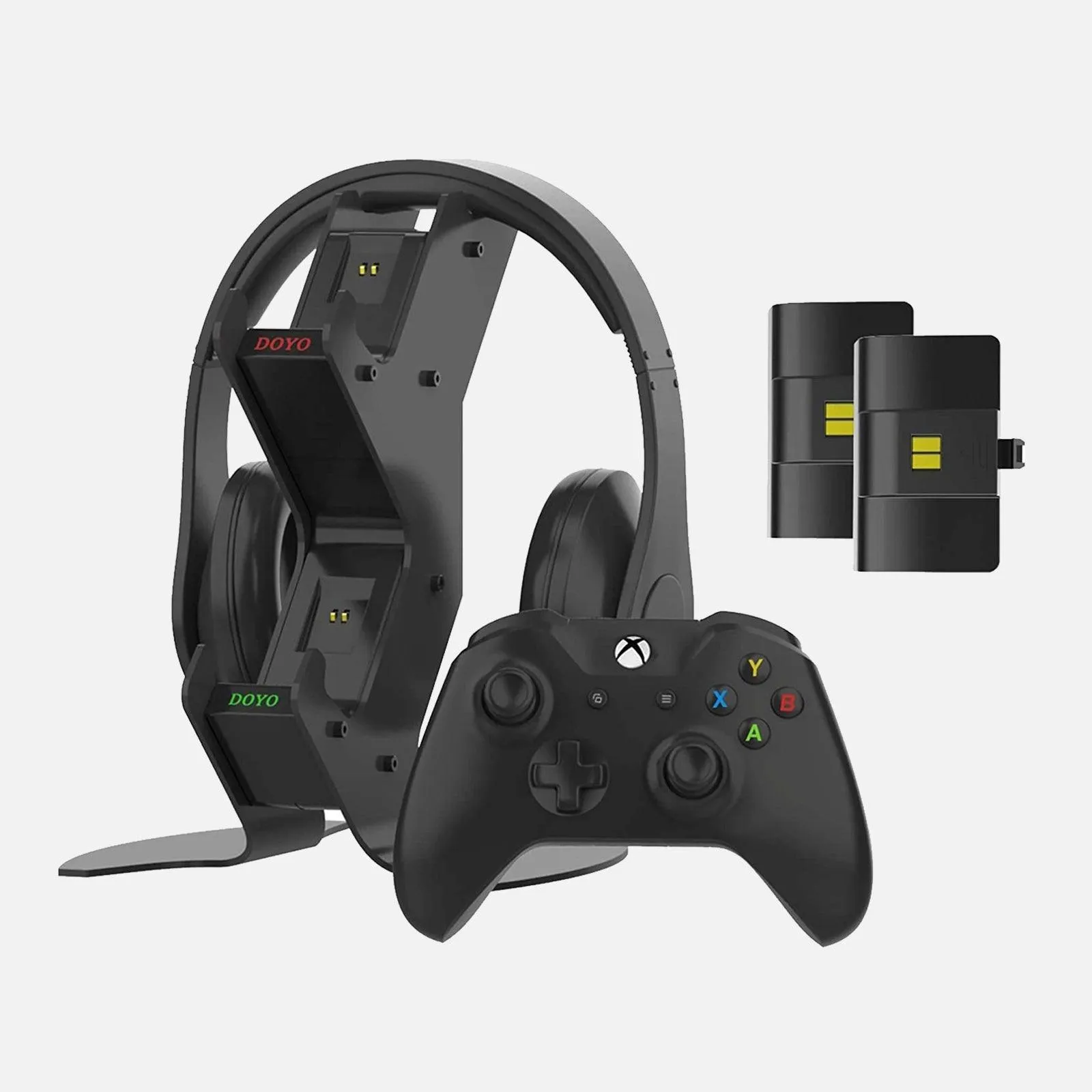Gamepad Controller Charging Station Holder for Xbox One Metal Material Stable Design LED Charging Display Headphone Storage