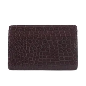 Genuine Matte Alligator 5-Pocket Card Case