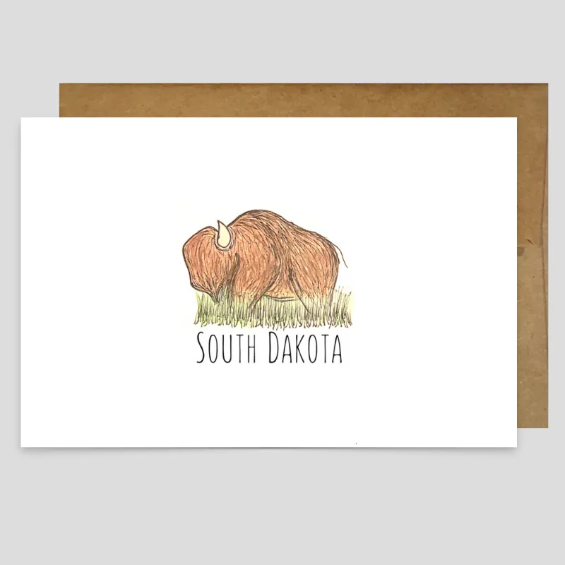Greeting Card - Buffalo of South Dakota