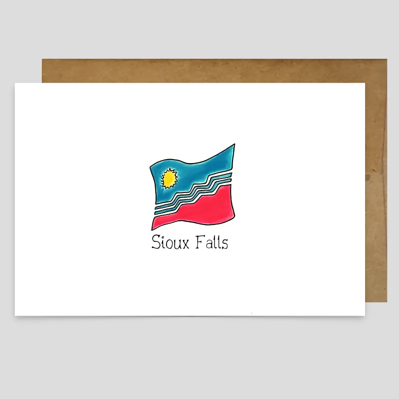 Greeting Card - Sioux Falls Flag
