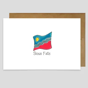 Greeting Card - Sioux Falls Flag