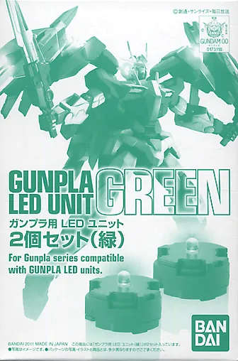 Gundam LED Unit Green Set of 2 Units Hobby Accesories for Model Kit