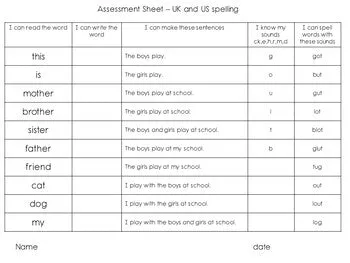 High Frequency Words and initial sounds.  Star Words Level 5