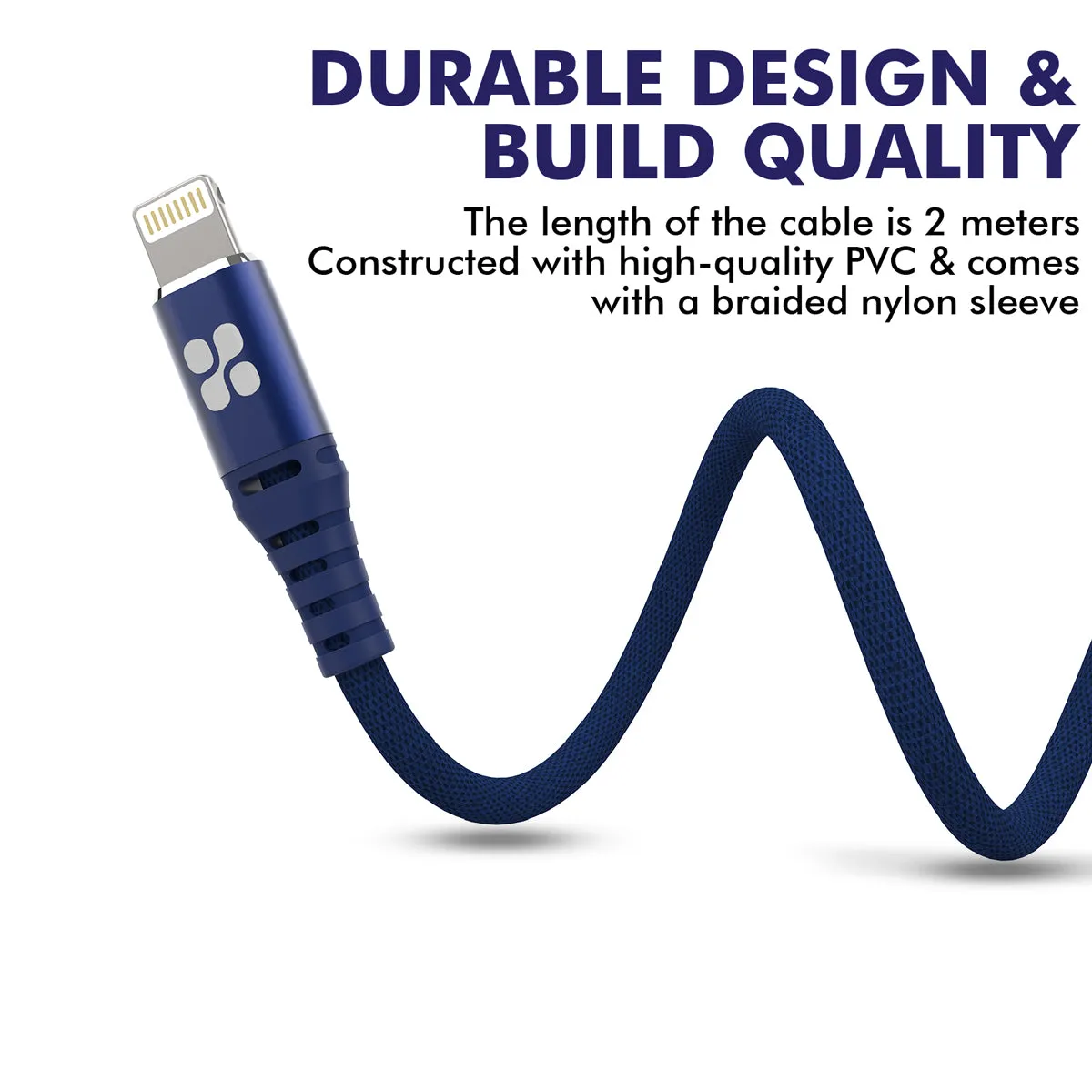 High Tensile Strength Power and Data Cable with Lightning Connector