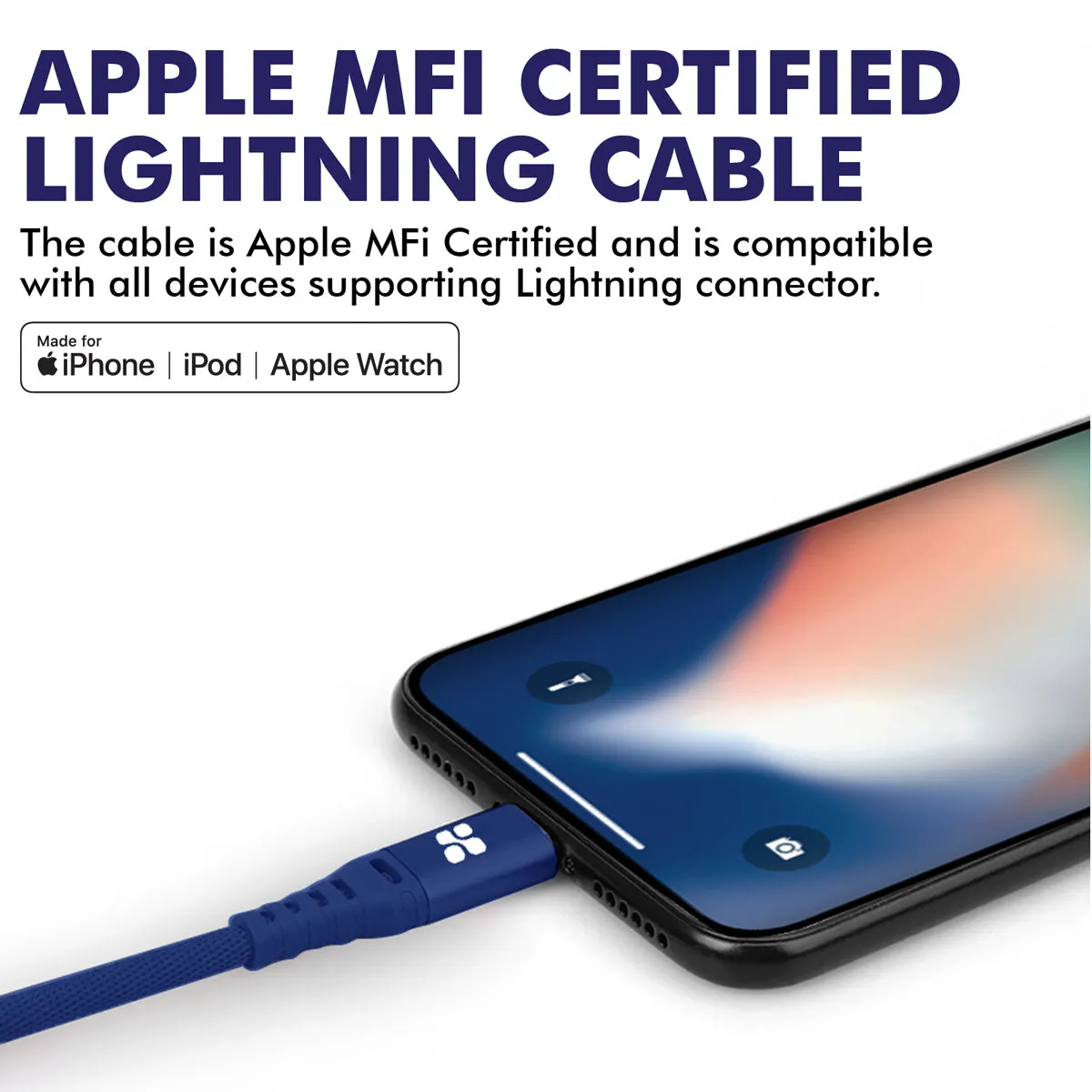 High Tensile Strength Power and Data Cable with Lightning Connector