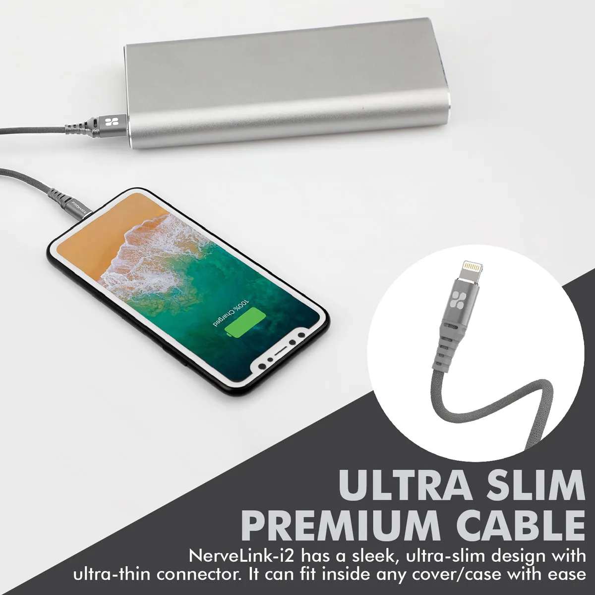 High Tensile Strength Power and Data Cable with Lightning Connector