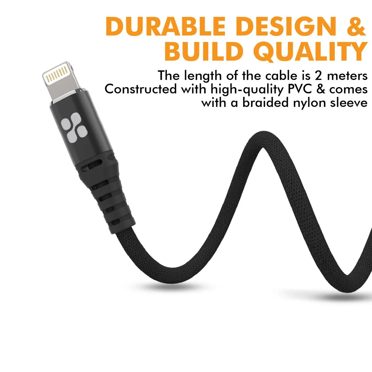 High Tensile Strength Power and Data Cable with Lightning Connector