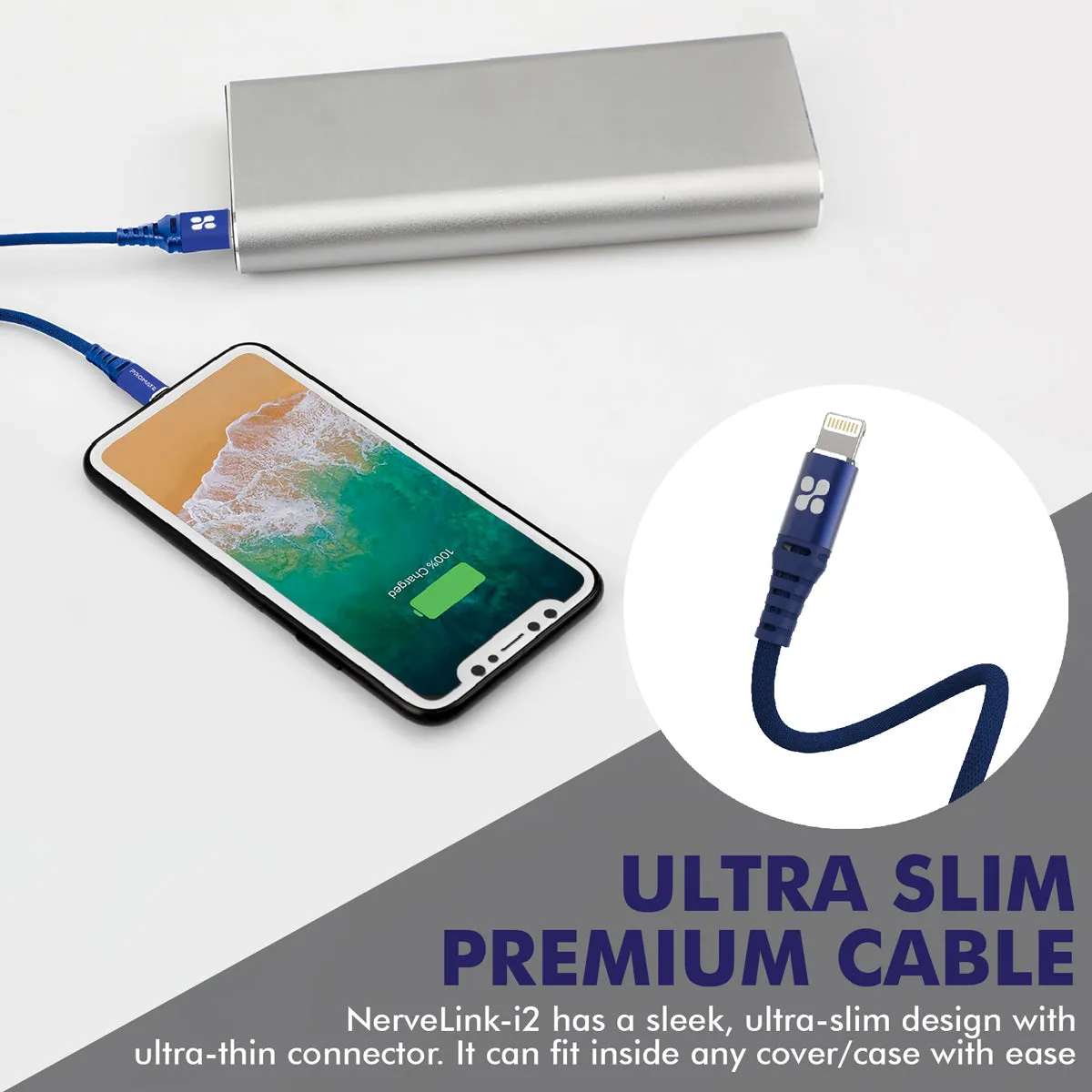 High Tensile Strength Power and Data Cable with Lightning Connector