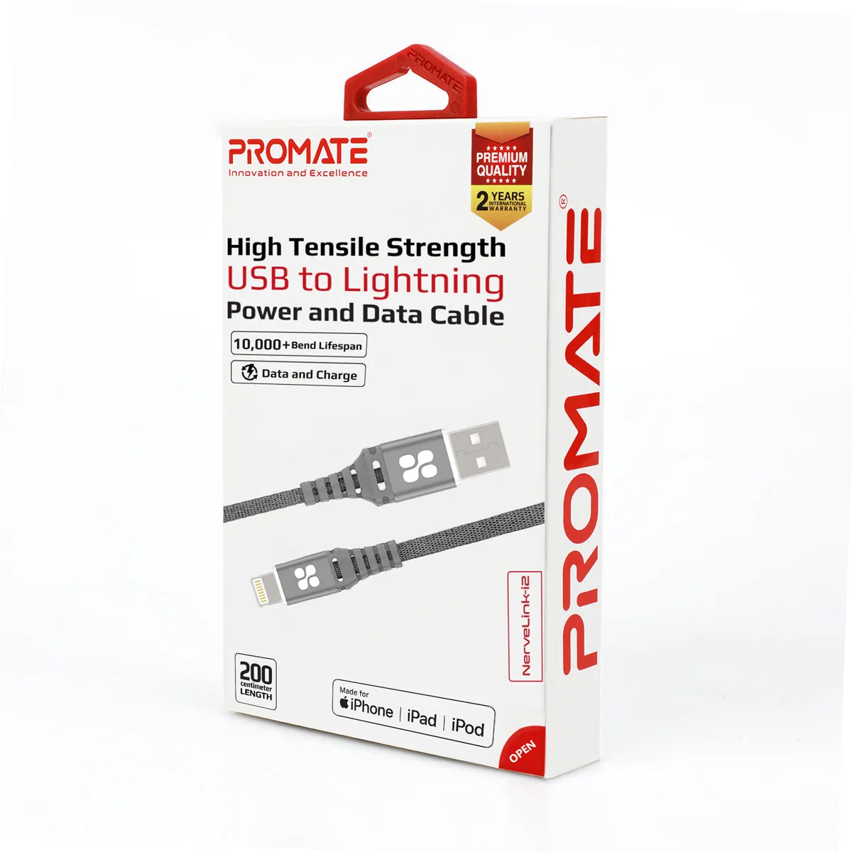 High Tensile Strength Power and Data Cable with Lightning Connector
