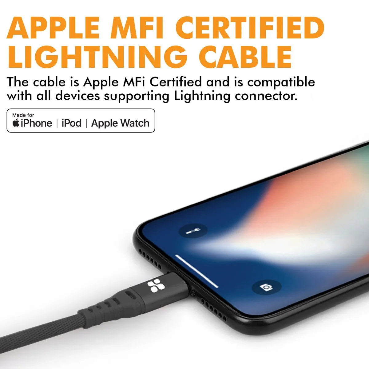 High Tensile Strength Power and Data Cable with Lightning Connector