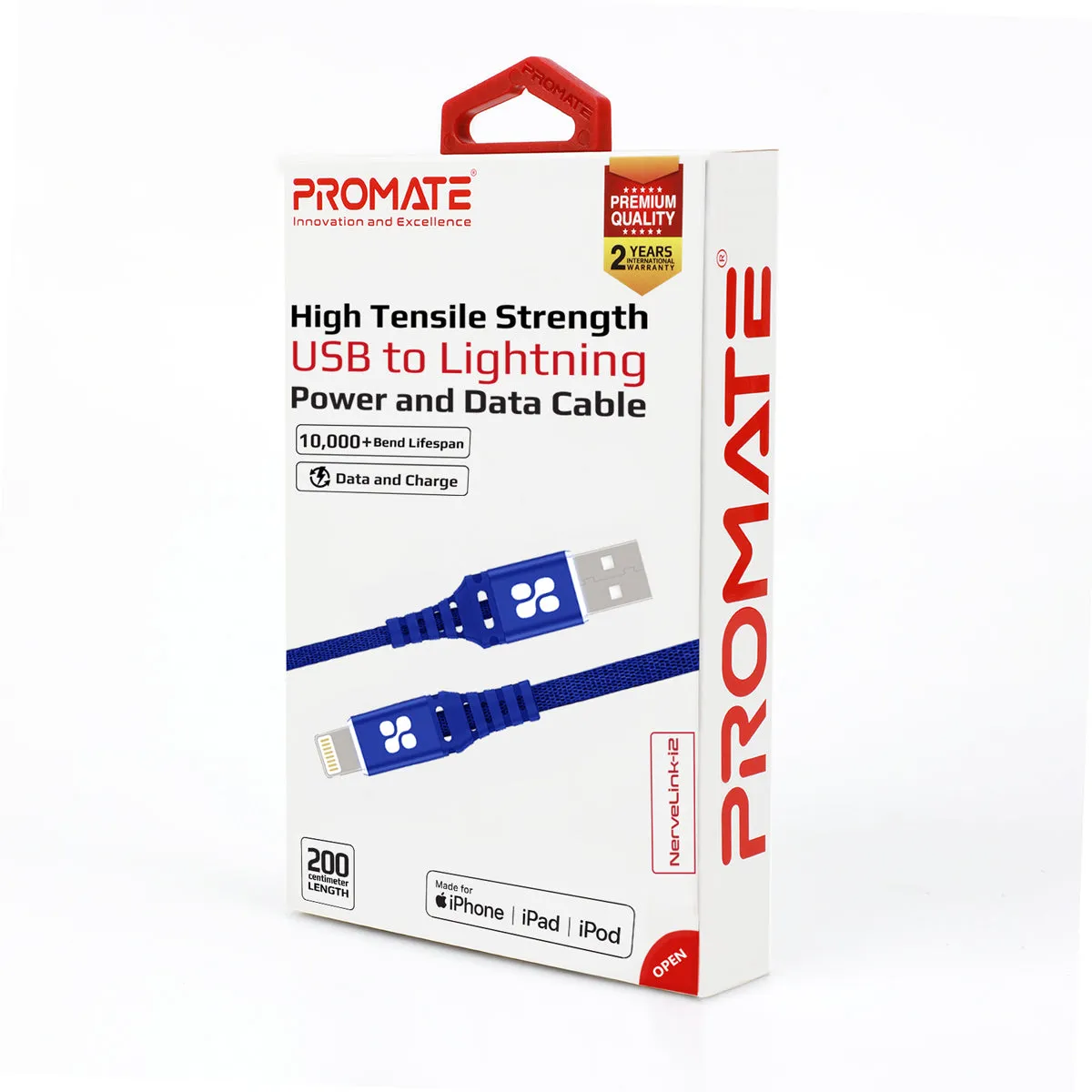 High Tensile Strength Power and Data Cable with Lightning Connector