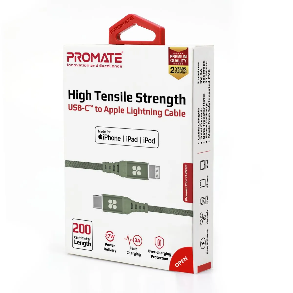High Tensile Strength USB-C™ To Apple Lightning Cable