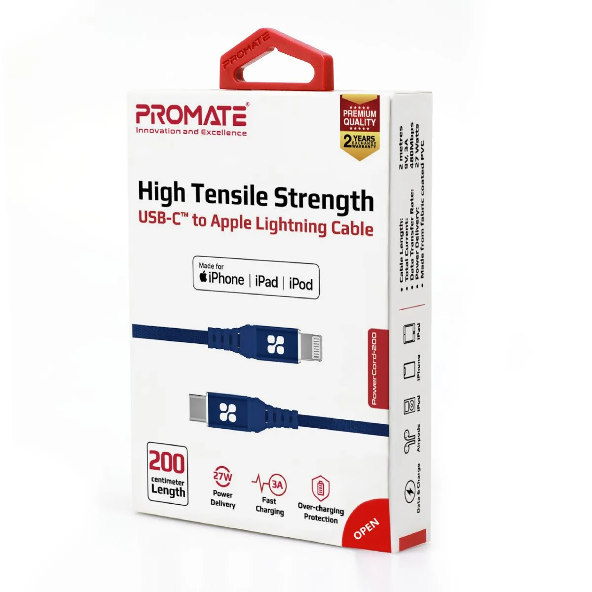 High Tensile Strength USB-C™ To Apple Lightning Cable