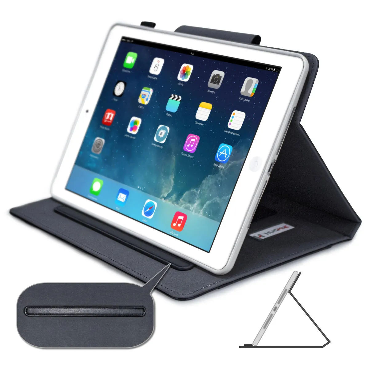 Hugmie® Neoteric Series Samsung Tab A7 Lite T220 Leather Folio Case