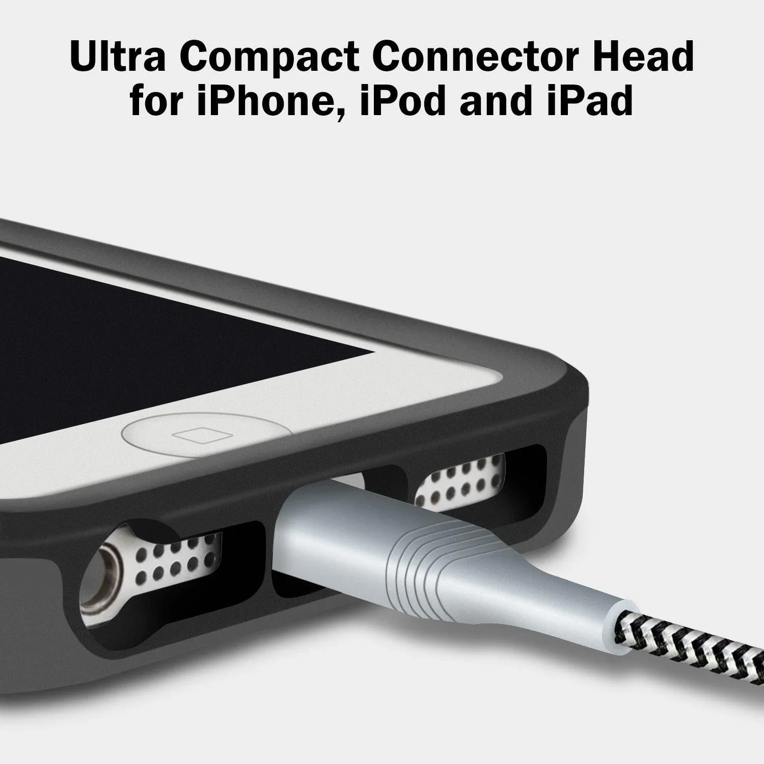 iSOUL Apple Lightning iPhone Charging Cable - 15cm / 1M / 2M Long Nylon Braided Lead USB Fast Charge Sync
