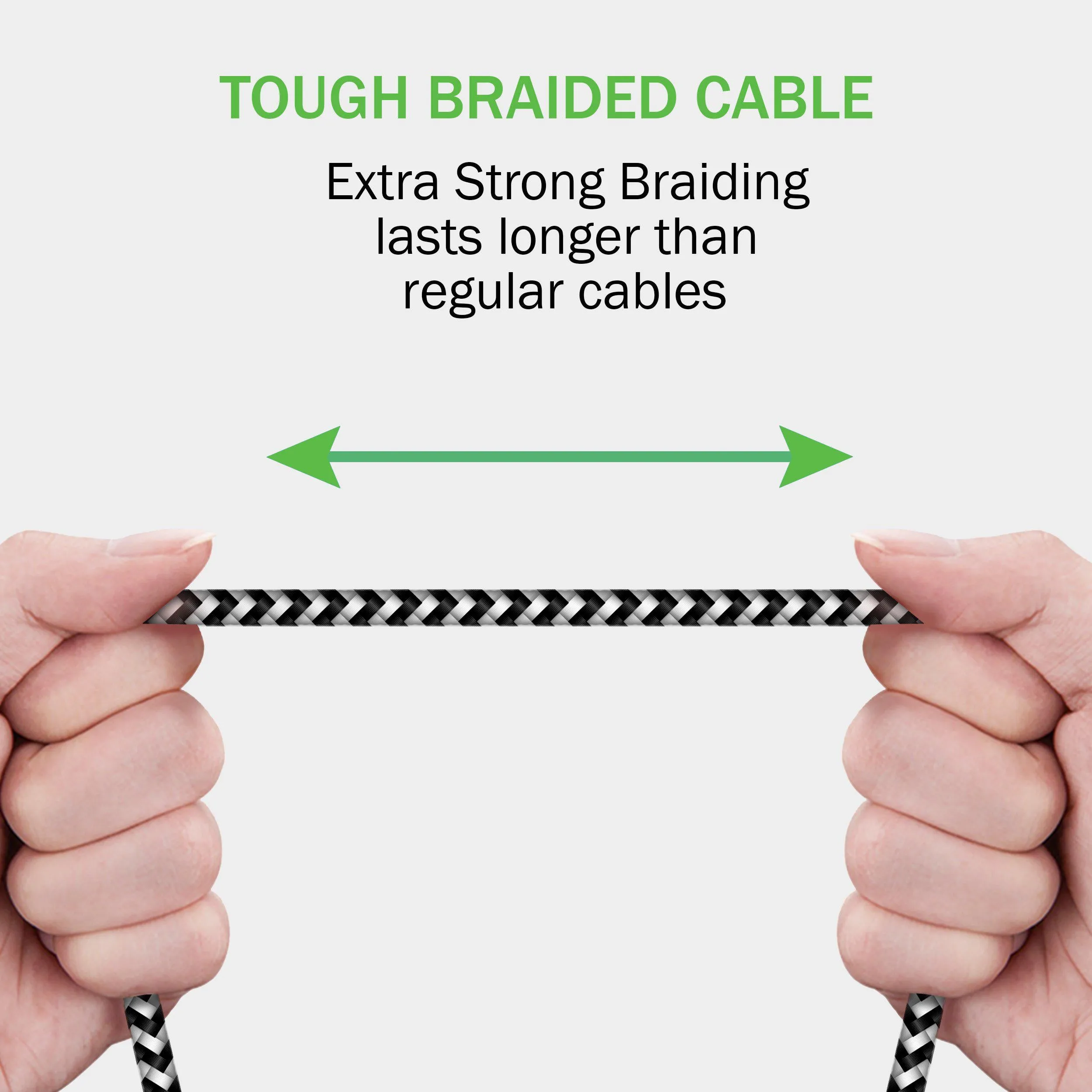 iSOUL Apple Lightning iPhone Charging Cable - 15cm / 1M / 2M Long Nylon Braided Lead USB Fast Charge Sync