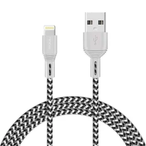 iSOUL Apple Lightning iPhone Charging Cable - 15cm / 1M / 2M Long Nylon Braided Lead USB Fast Charge Sync