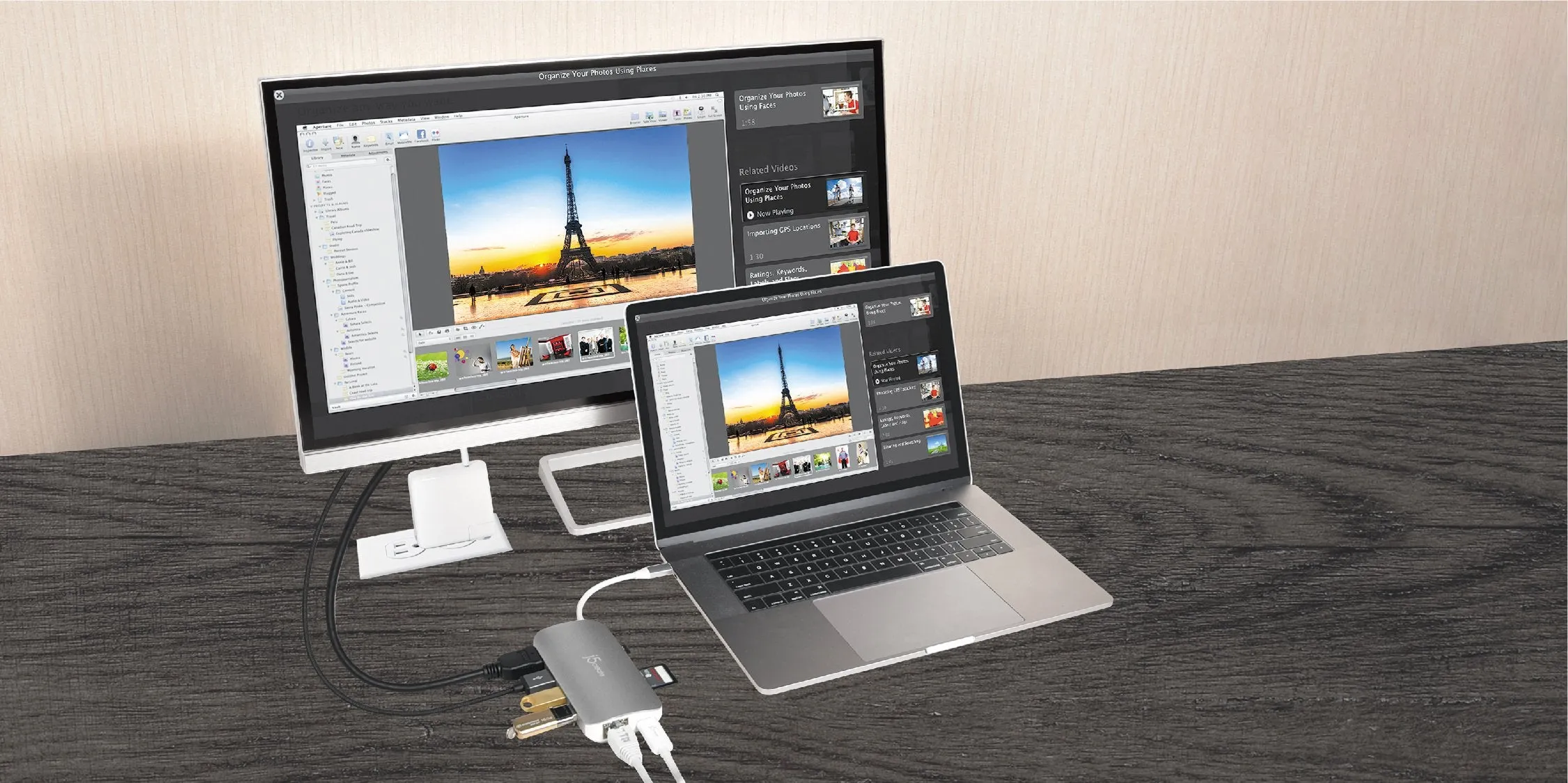 J5Create USB-C Type-C to HDMI 4K / USB 3.0 / SD & microSD Card Reader / Gigabit Ethernet 9-in-1 JCD383