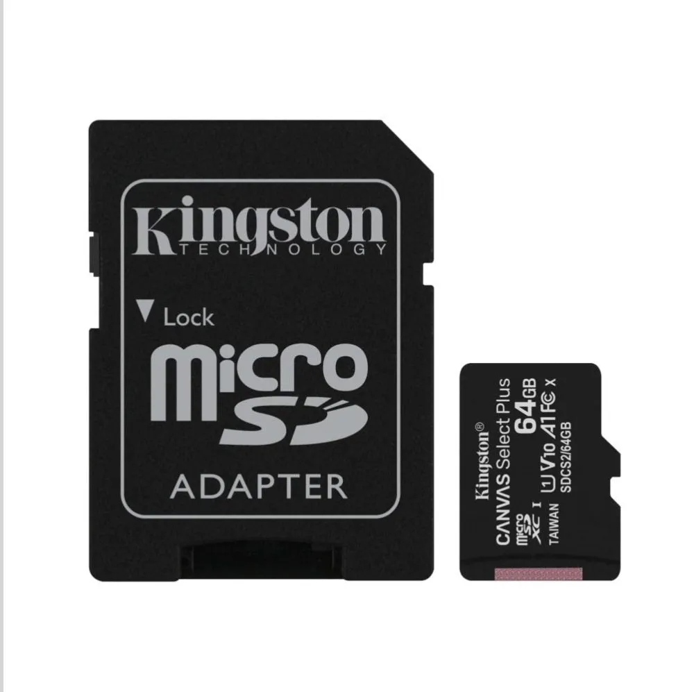 Kingston 64GB MicroSD with SD Adapter