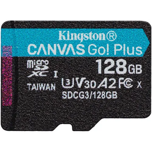 Kingston Canvas Go! Plus UHS-I microSDXC Memory Card with SD Adapter