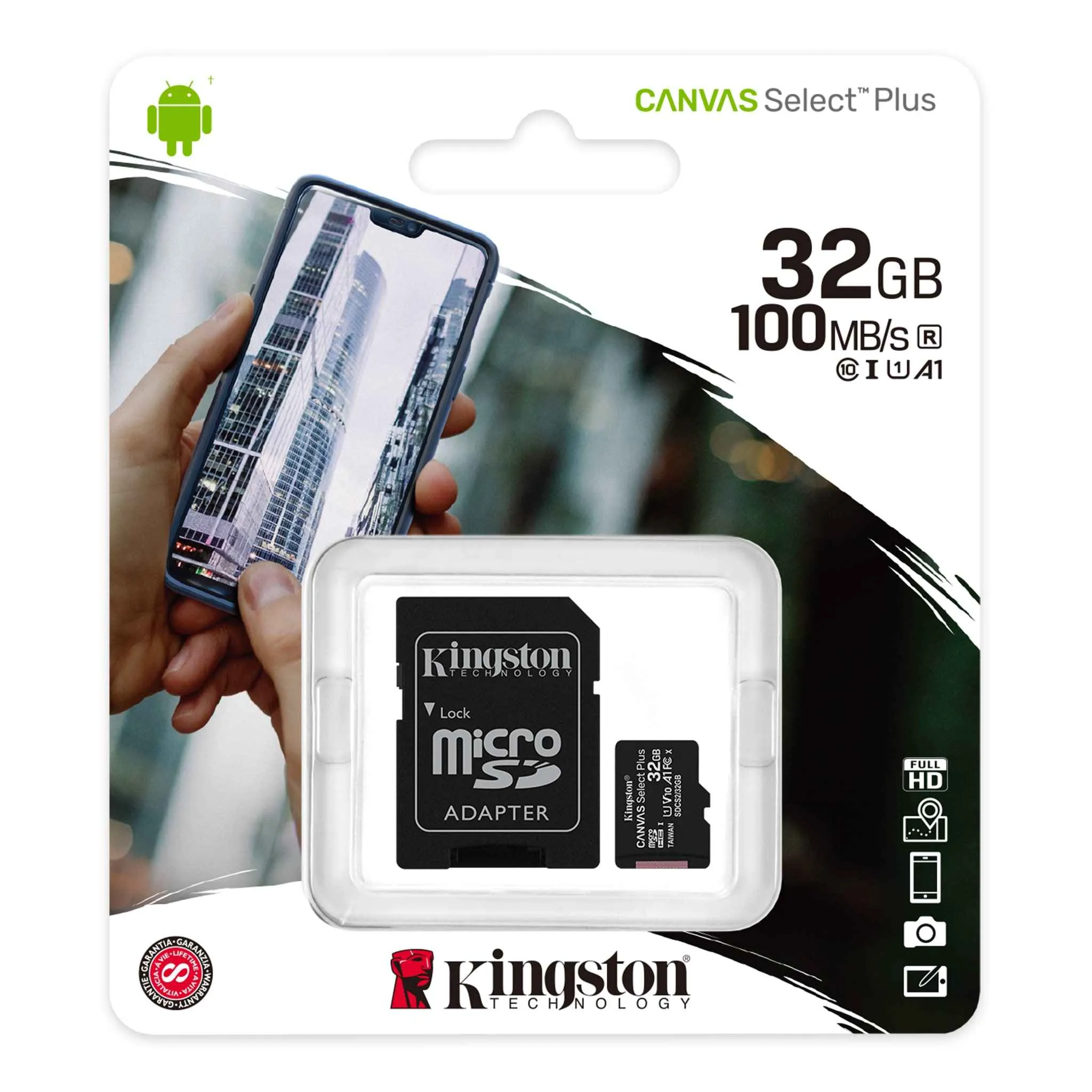 Kingston Canvas Select Plus 100MB/s microSD Memory Card