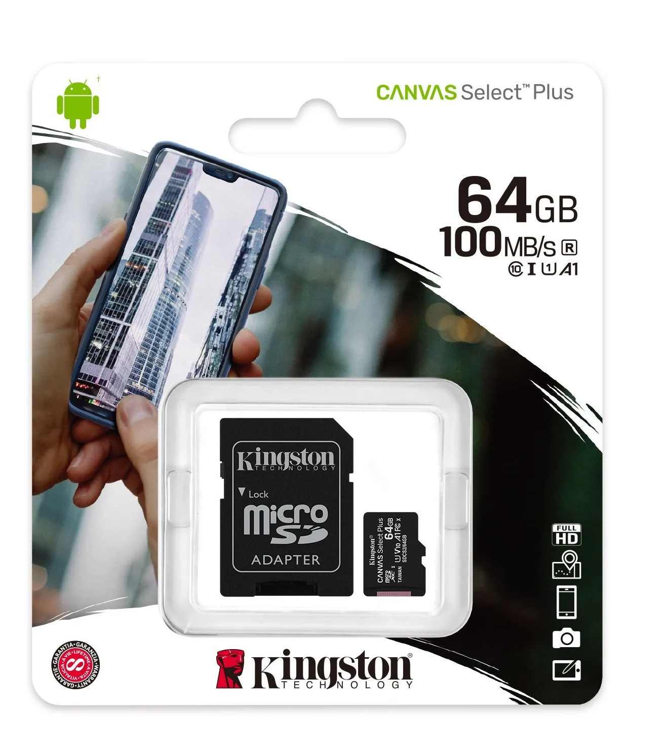 Kingston Canvas Select Plus 100MB/s microSD Memory Card