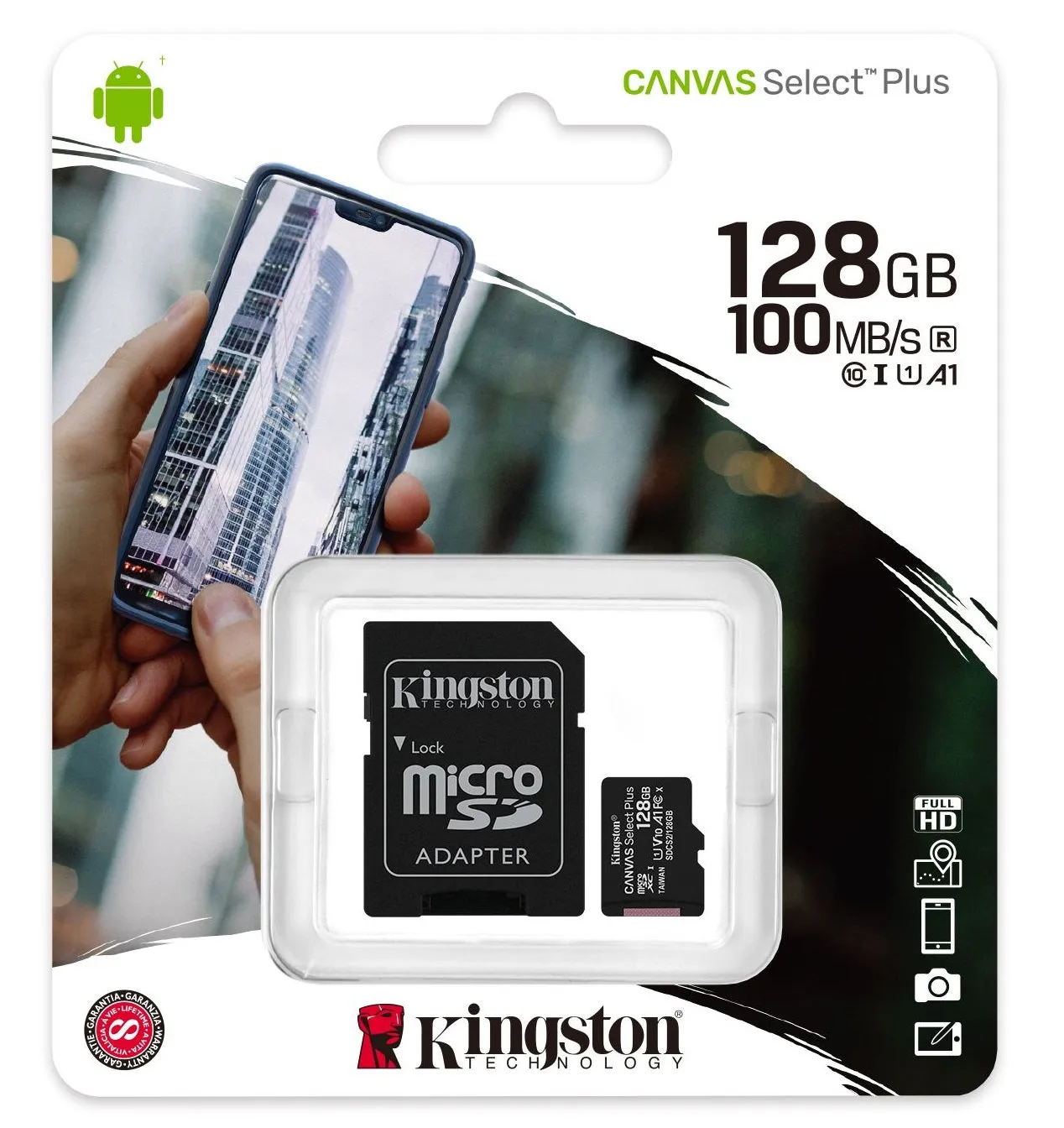 Kingston Canvas Select Plus 100MB/s microSD Memory Card