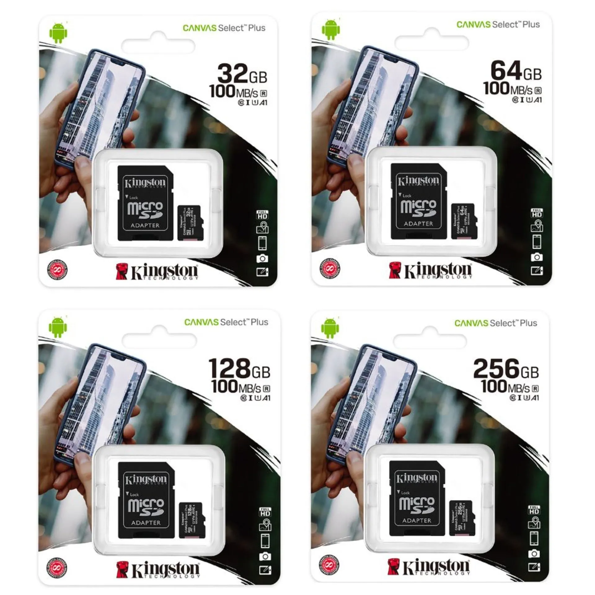 Kingston microSDXC Canvas Select Plus A1 Class 10 UHS-I 32GB | 64GB | 128GB | 256GB