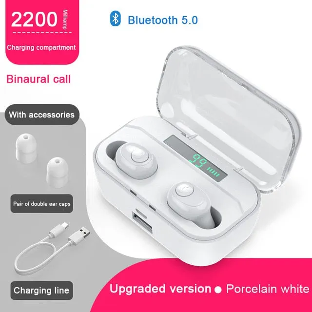 KSUN BT-01 TWS 5.0 Bluetooth earphone 3D stereo wireless earphone with dual microphone