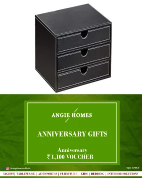 Leather Storage Boxes for Anniversary Gift Voucher - Angie Homes