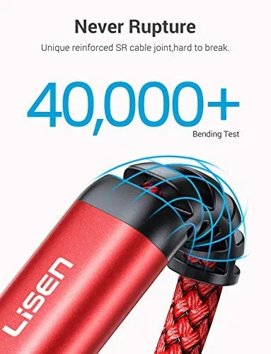 Lisen USB To Lightning Cable 6.6ft