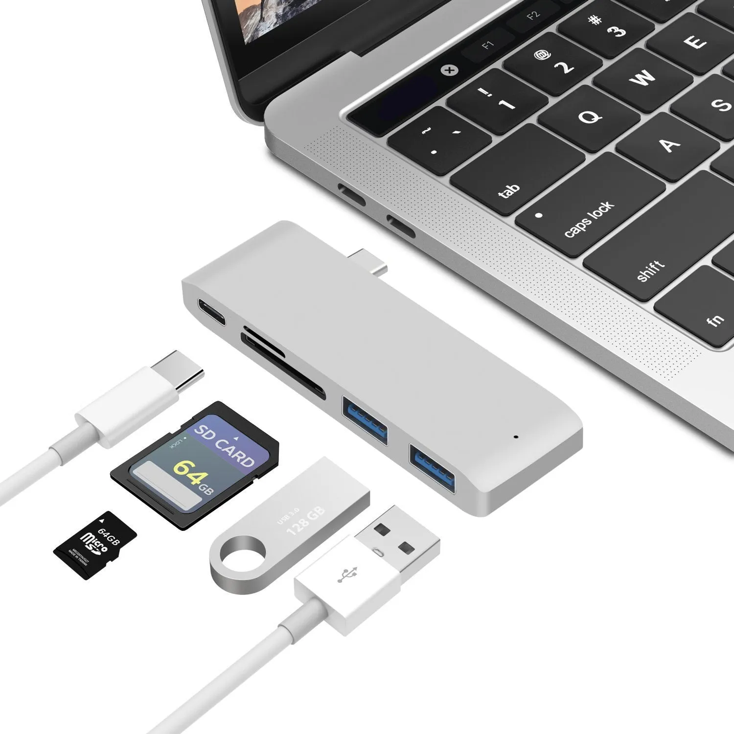 MacBook Hub Converter USB-C to HDMI Cable Seperater Type-C Docking Station Card Reader