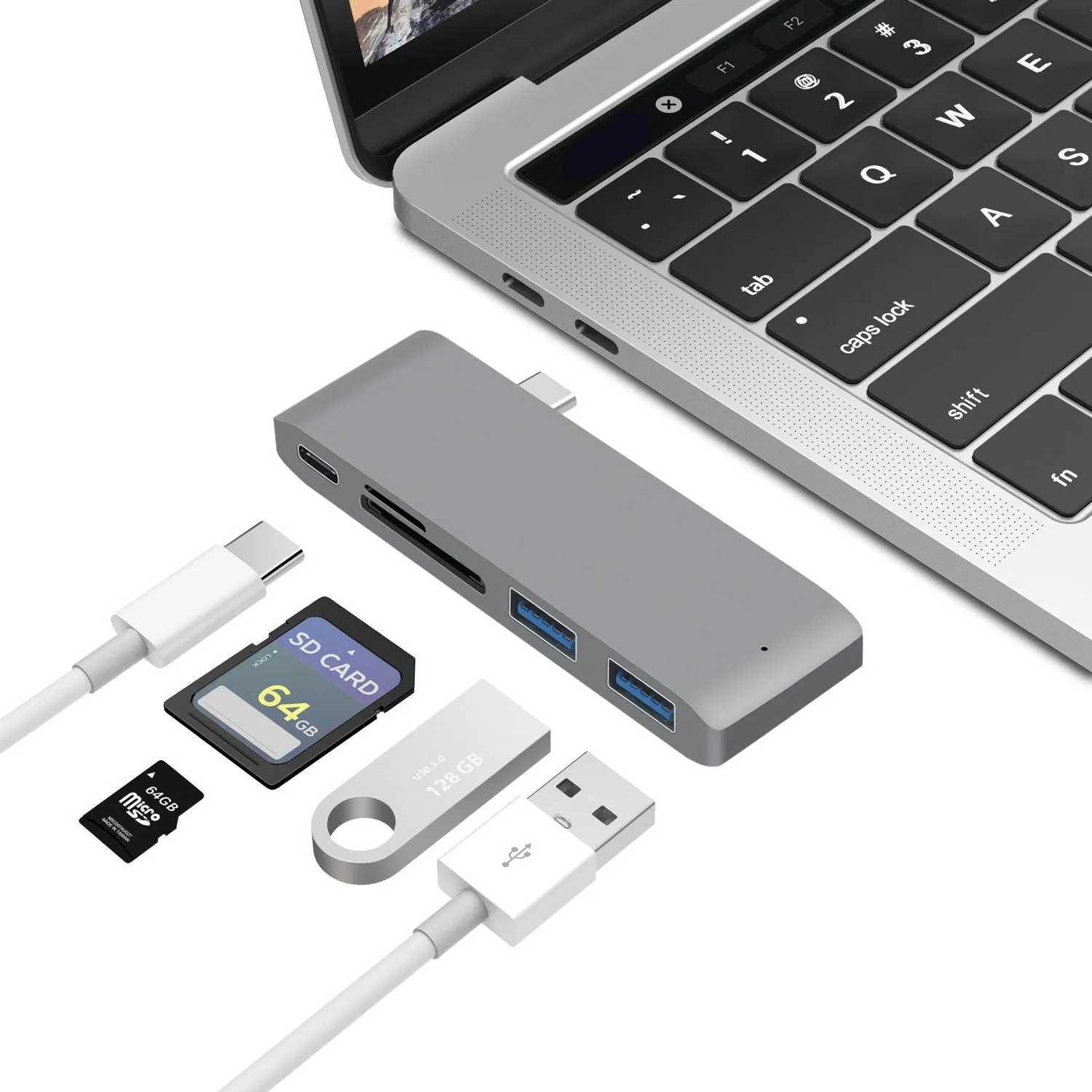 MacBook Hub Converter USB-C to HDMI Cable Seperater Type-C Docking Station Card Reader