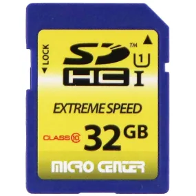 Micro Center Extreme Speed SDHC U1 Class 10 (32GB) Memory Card - Blue