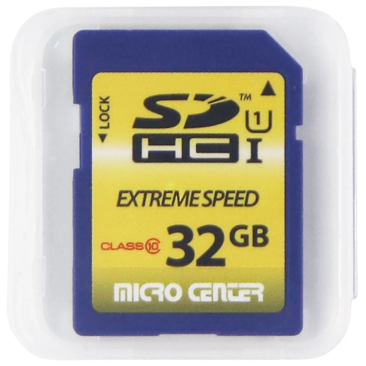 Micro Center Extreme Speed SDHC U1 Class 10 (32GB) Memory Card - Blue